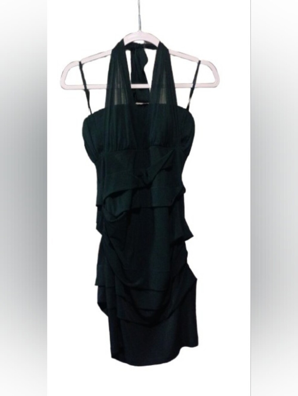 Intermission Black Ruffle Halter Dress